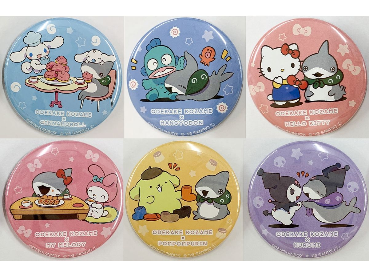 ODEKAKE KOZAME x Sanrio Characters: Trading Can Badge (ODEKAKE KOZAME): 1Box (6pcs)