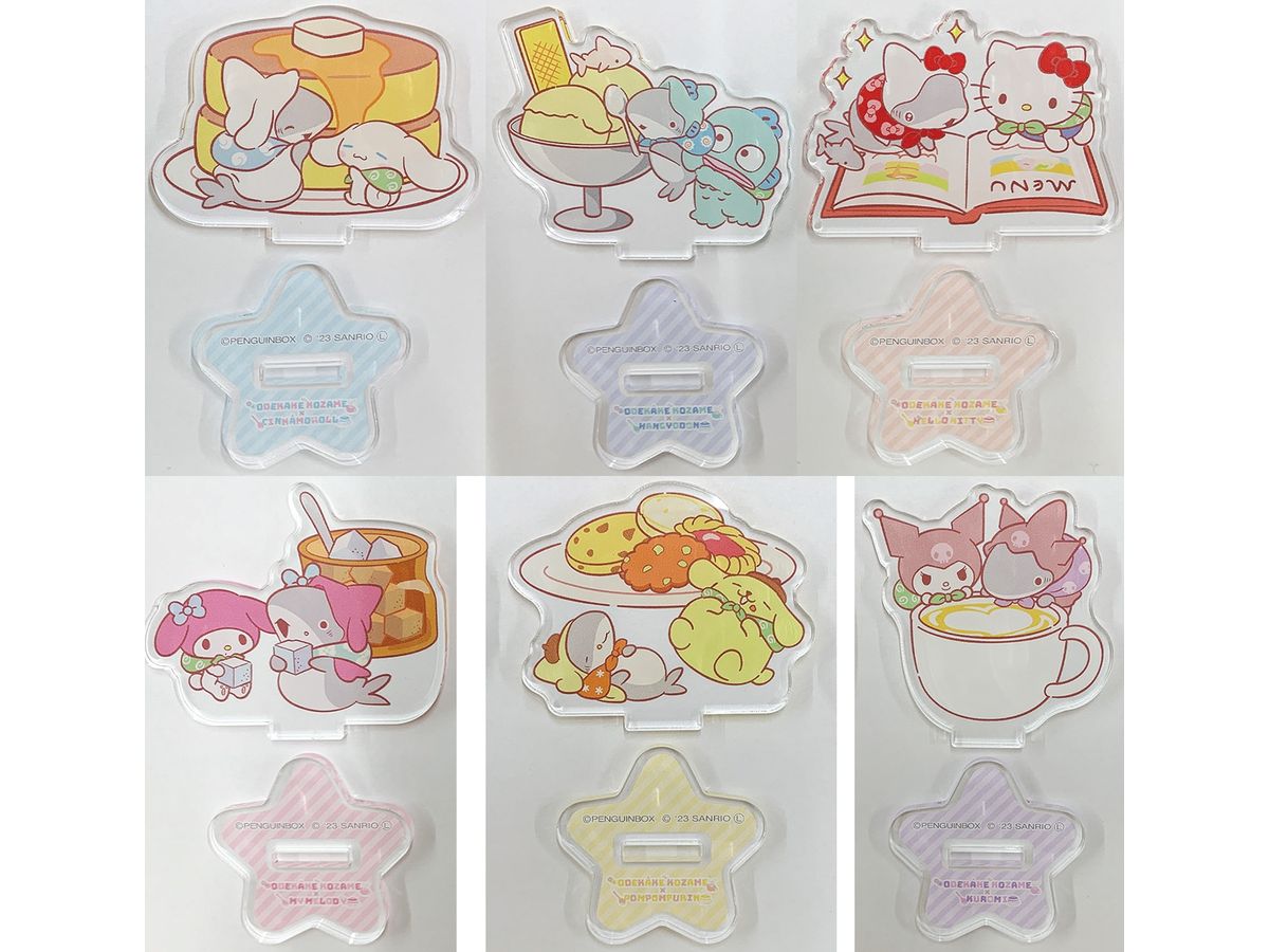 ODEKAKE KOZAME x Sanrio Characters: Trading Acrylic Stand (SC): 1Box (6pcs)