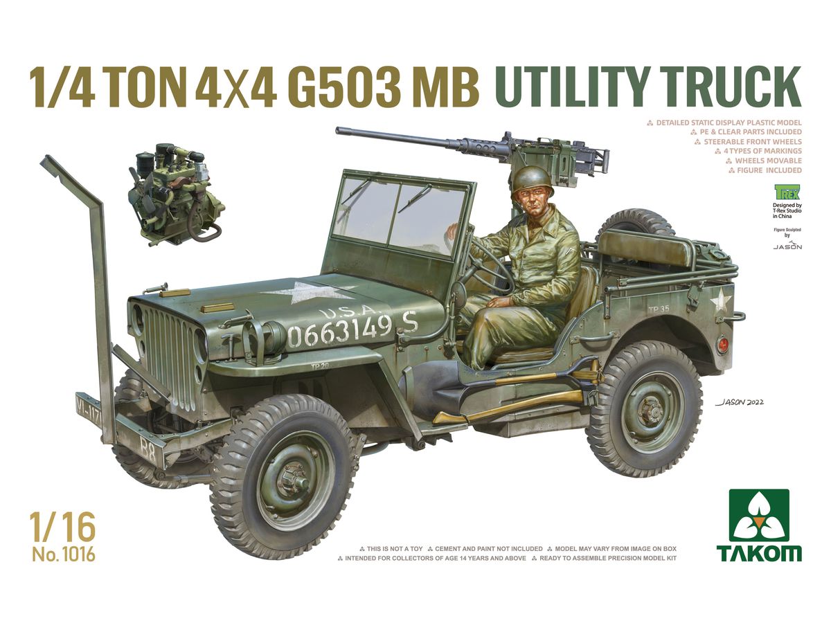  US Army 1/4 TON 4X4 G503 MB UTILITY TRUCK