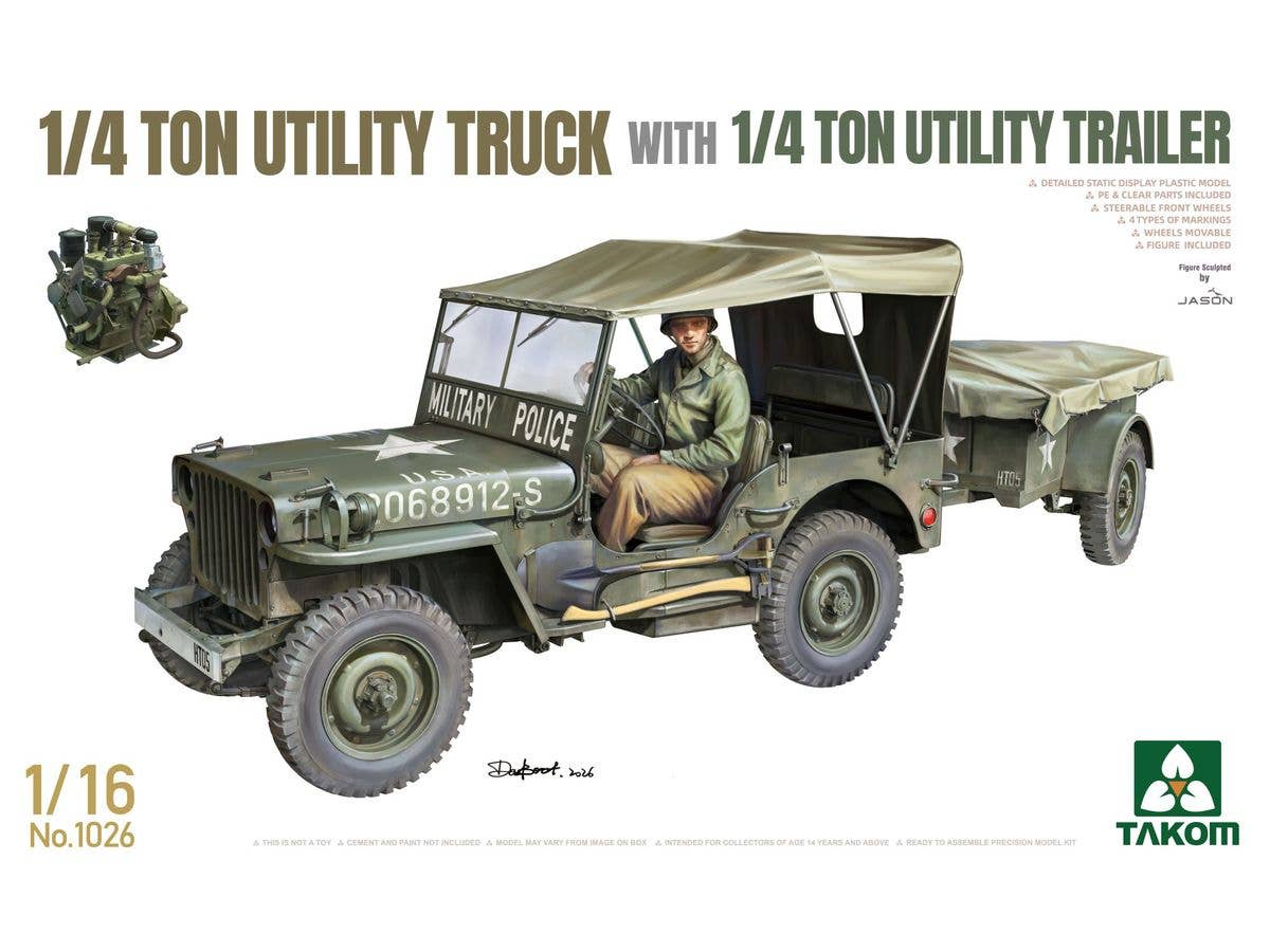 1/4 Ton Utility Truck w/1/4 Ton Utility Trailer