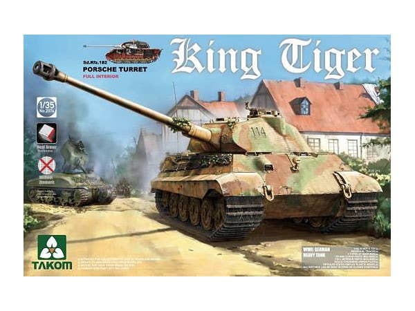 WWII German Heavy Tank King Tiger Porsche Turret Non-Zimmerit (Full Interior)