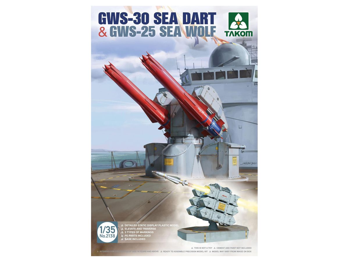 GWS-30 Sea Dart Fleet Air Defense Missile & GWS-25 Sea Wolf Individual Ship Air Defense Missile