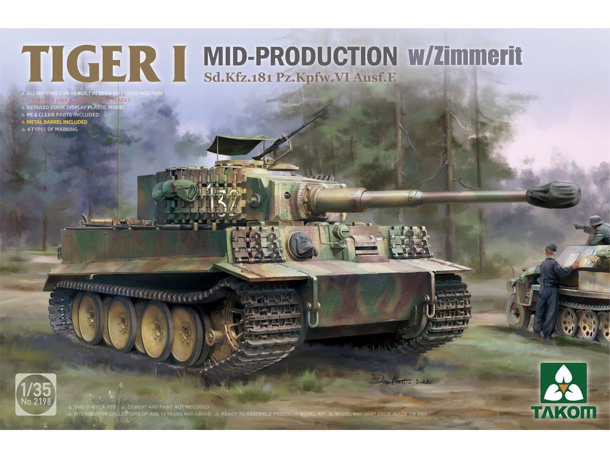 Tiger I Mid-Production w/Zimmerit Sd.Kfz.181 Pz.Kpfw.VI Ausf.E