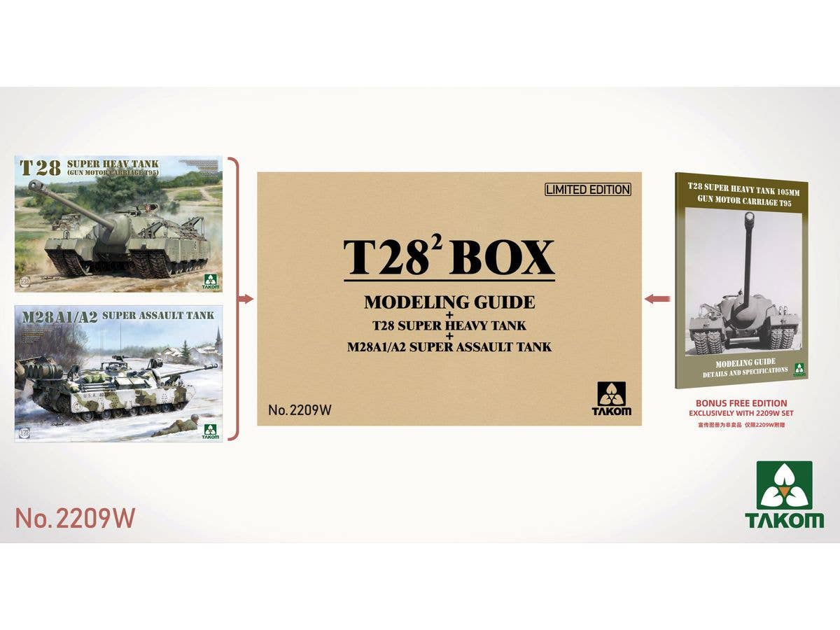 T28 BOX MODELING GUIDE +  T28 SUPER HEAVY TANK + M28A1/A2 SUPER ASSAULT TANK