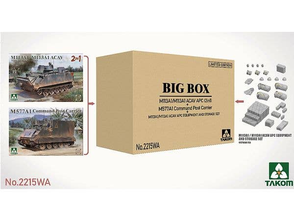 BIG BOX Limited Edition M113A1/M113A1 ACAV + M577A1 Command Post Carrier + M113A1/M113A1 ACAV APC Equipment and Storage Set