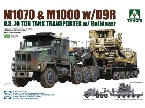 M1070 & M1000 w/ D9R U.S. 70 Ton Tank Transporter w/ Bulldozer (Reissue)