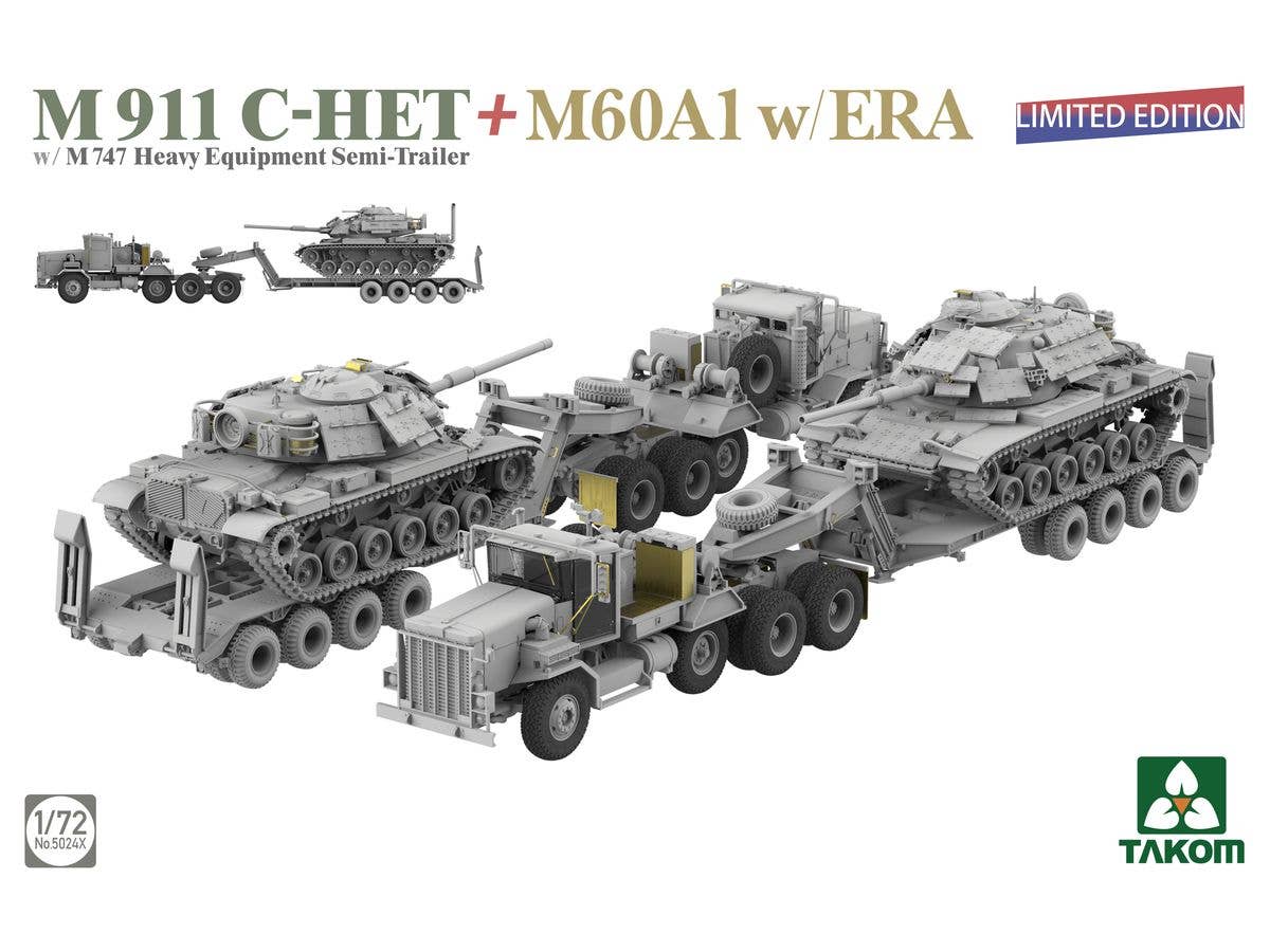 M911 C-HET w/M747 Heavy Equipment Semi-Trailer + M60A1 w/ERA