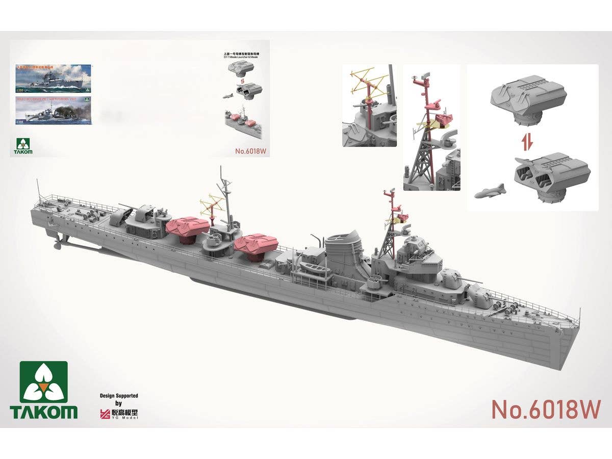 DESTROYER BOX TYPE 07 DESTROYER ANSHAN CLASS + SOVIET DESTROYER PR.7 GREMYASHCHIY 1942 + SY-1 Missile Launcher & Missile (Limited edition)