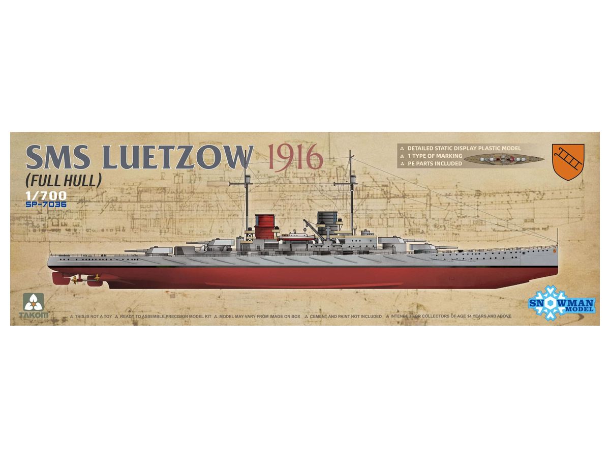 SMS Luetzou 1916 (Full Hull Model)
