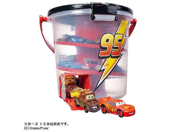 Disney Cars Tomica DeruDeru Bucket - Lightning McQueen ver.