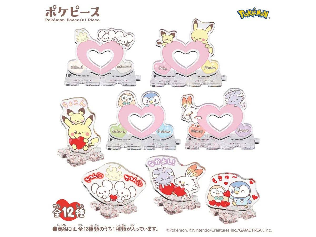 Pokemon Poke Peace Acrylic Stand -Heart- 1Box 12pcs