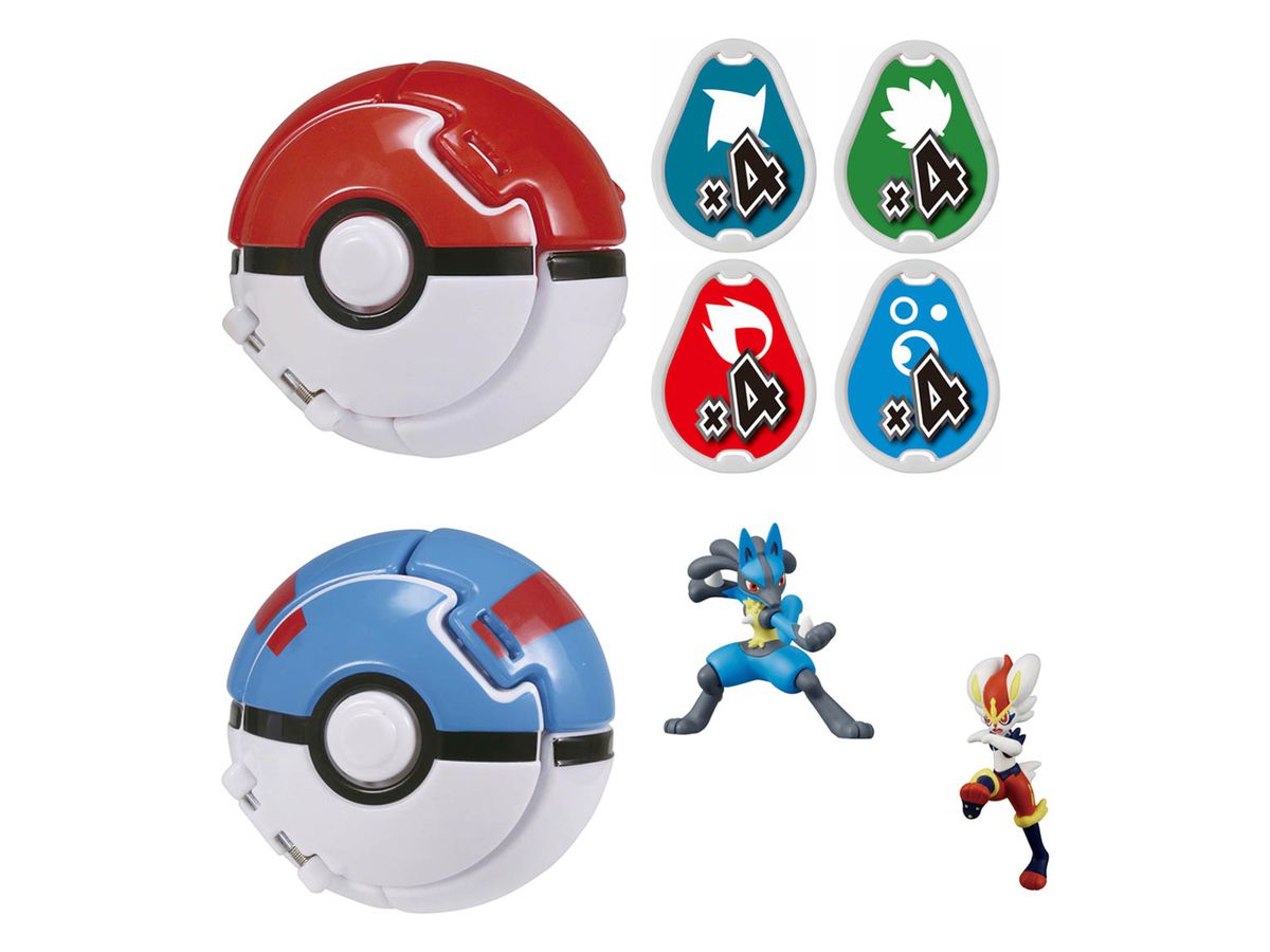 Moncolle Poke Del-Z Ash VS Goh (Lucario:Cinderace)