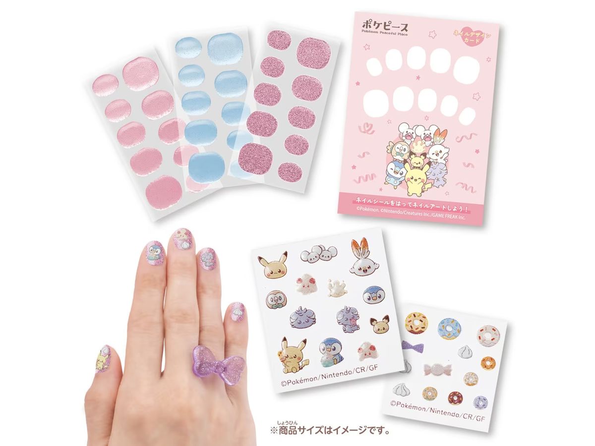 Pokemon Poke Peace Clear Nail Set Sweets Shop
