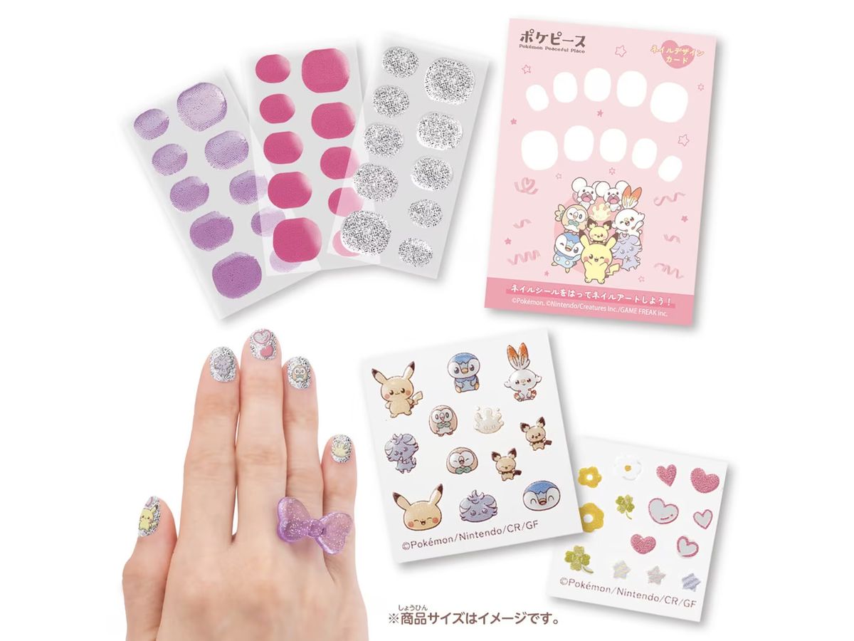 Pokemon Poke Peace Clear Nail Set Basic