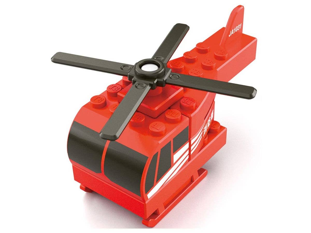 Tomica Plarail Block Fire Helicopter