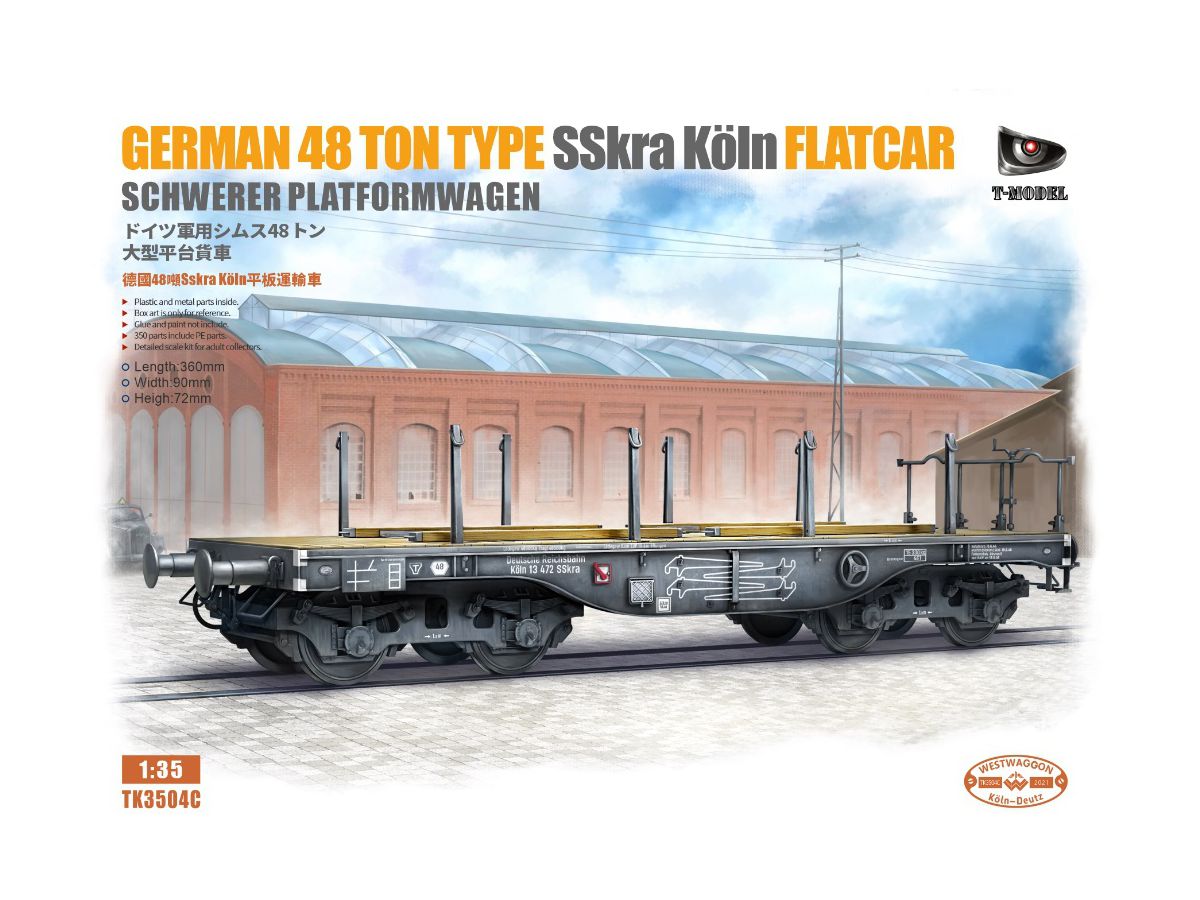 German Heavy Freight car 48t SSkra Koln type