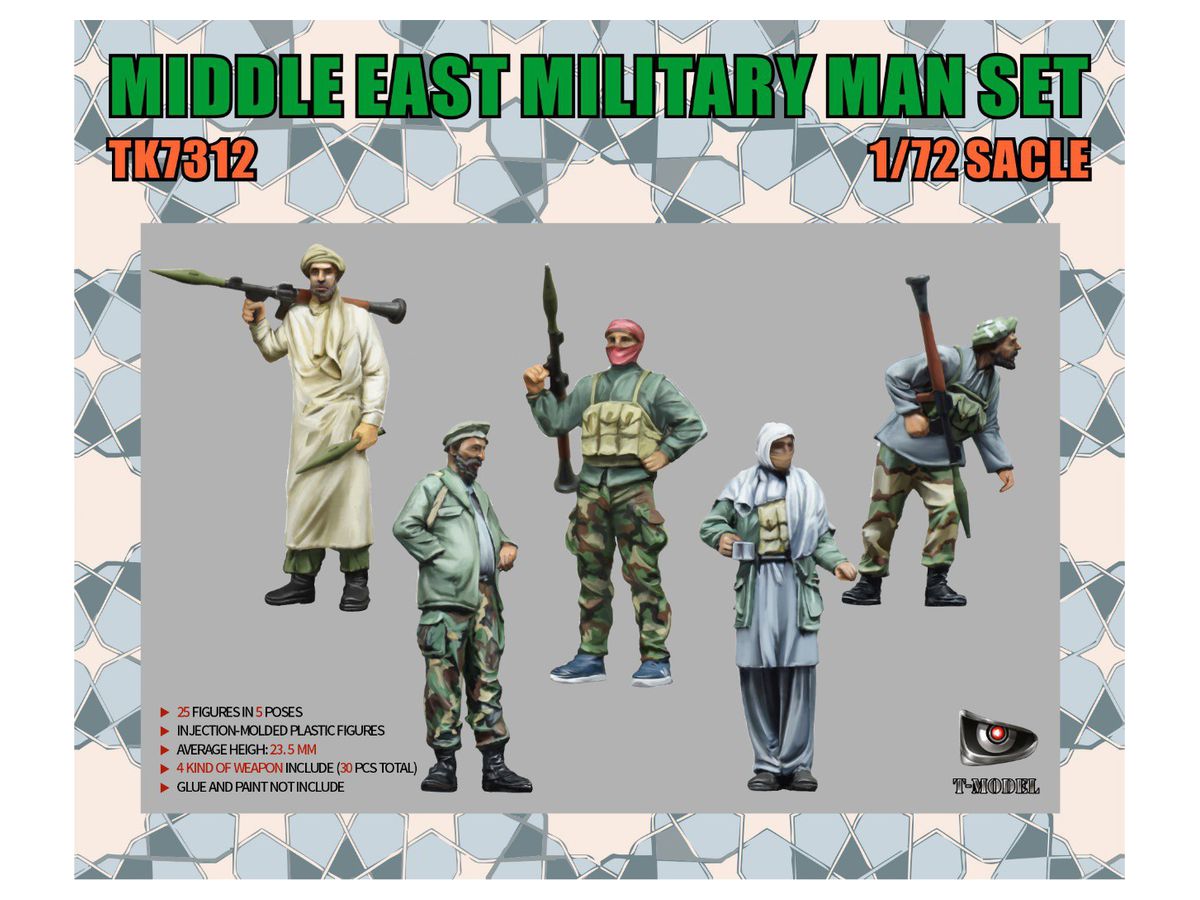 Middle East Soldier w / Weapon Set (25 figures)