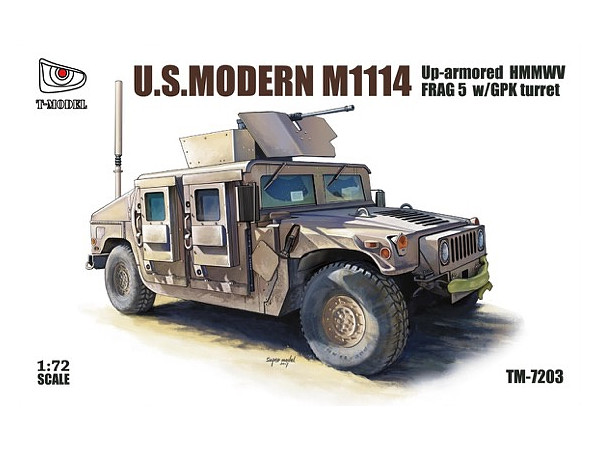 USA HMMWV M1114 DOORS CAN BE OPENED SPECIAL VERSION 1/72 FINISHED MODEL T-MODEL 