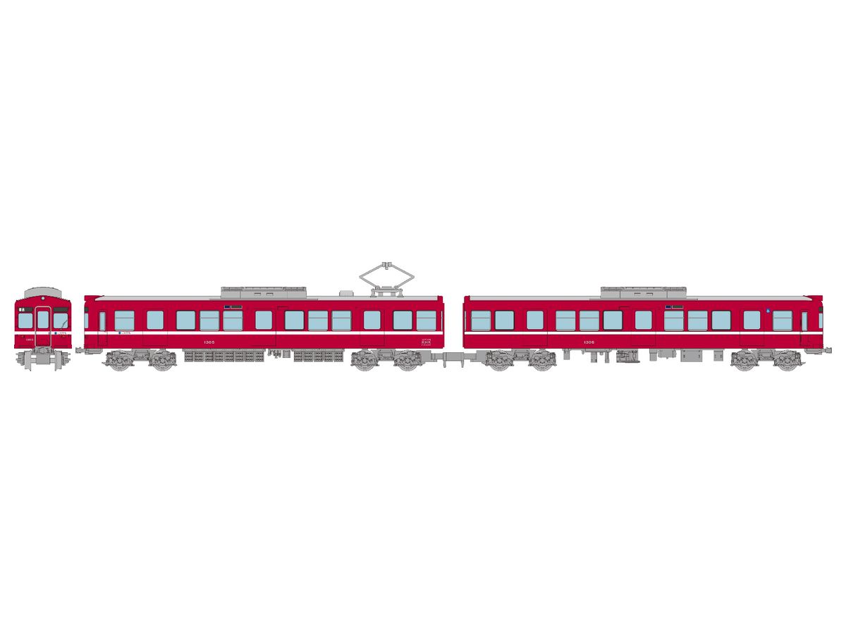 The Trains Collection Takamatsu Kotohira Electric Railway Type 1300 Red Train of Memories 2-Car Set