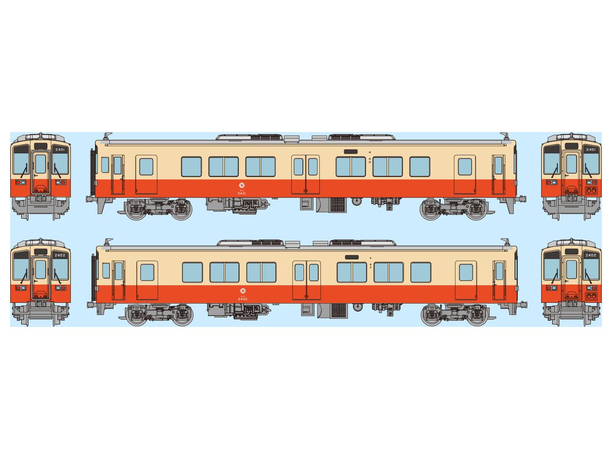 Train Collection Kanto Railway Kiha 2400 type Reprint Painting 2-car Set