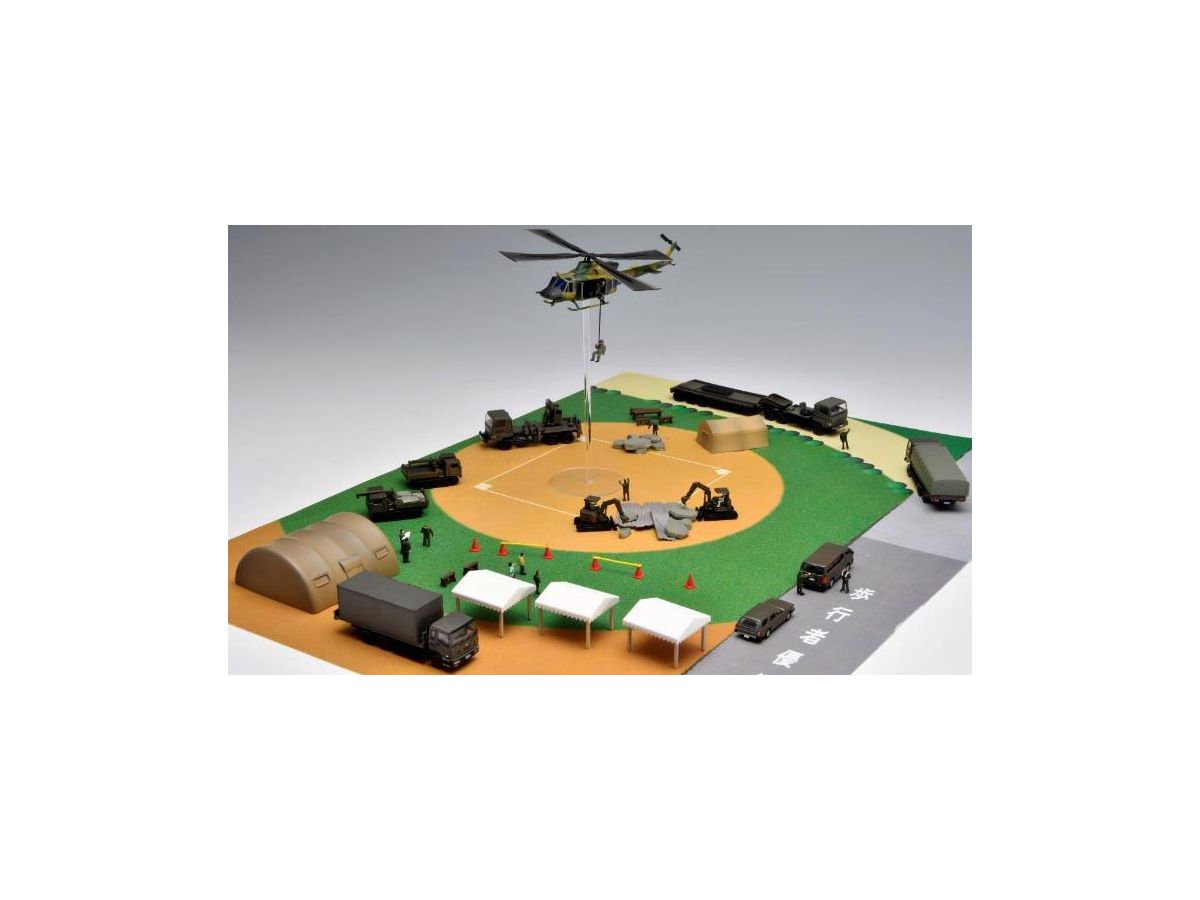 GJ! One Hundred Views of Working Vehicles 003 Self-Defense Force Disaster Prevention Training Site 1Box 8pcs