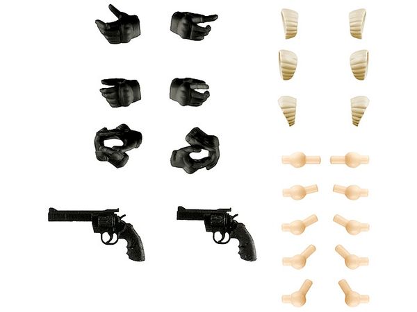 Little Armory [LA-OP13] Tactical Gloves for Sousai Shojo Teien 2 Revolver Set (Black)