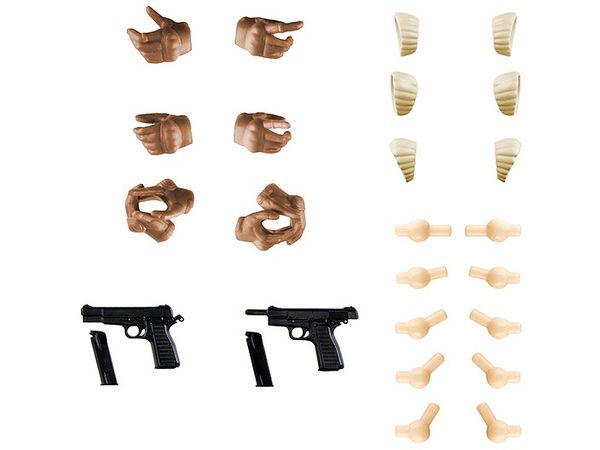 Little Armory [LA-OP14] Tactical Gloves for Sousai Shojo Teien 2 Handgun Set (Tan)