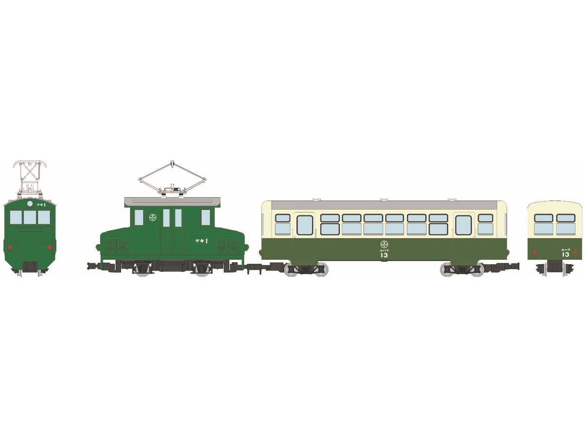 The Trains Collection Narrow Gauge 80 Akasaka Mine Employee Transport Train (Deki 1 + Hohafu 1) 2 Car Set