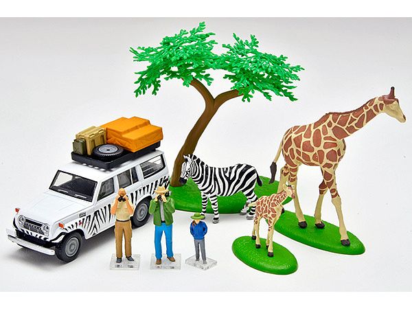 Kaiyodo x Tomica Limited Vintage Diocolle 64 #carsnap 28a Safari 1 (Toyota Land Cruiser FJ56V Type Included)