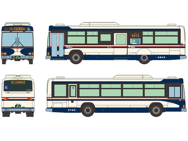 The Bus Collection Takatsuki City Transportation Department Hino Blue Ribbon II Reproduction Retro Color Bus