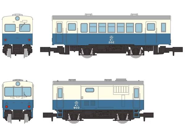 Nostalgic Railway Tomii Electric Railway Tao Line Diesel Car + Luggage Diesel Car (Kiha 202 + Kini 903/New Paint) 2-Car Set