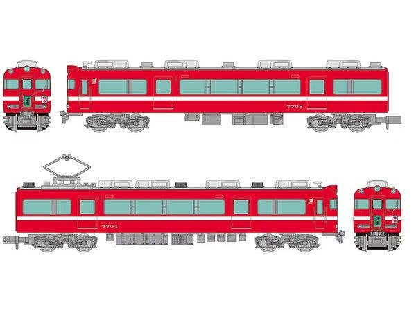 The Trains Collection Nagoya Railroad 7700 Series White Stripe Car 2-Car Set A