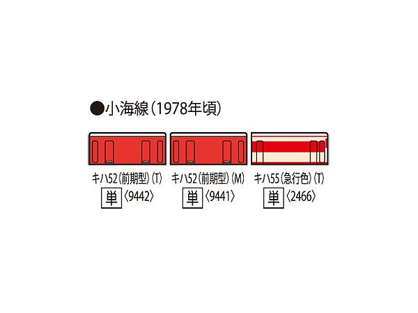 J.N.R. Diesel Train Type KIHA52-100 (Vermillion, Early Version) (M)