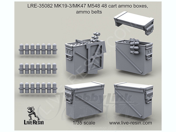 MK19-3/MK47 M548 48 Cart Ammo Boxes Ammo Belts