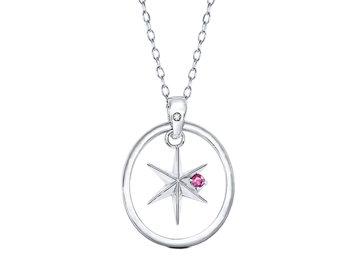 Oshi no Ko: Star Silver Necklace With Natural Stone Ruby