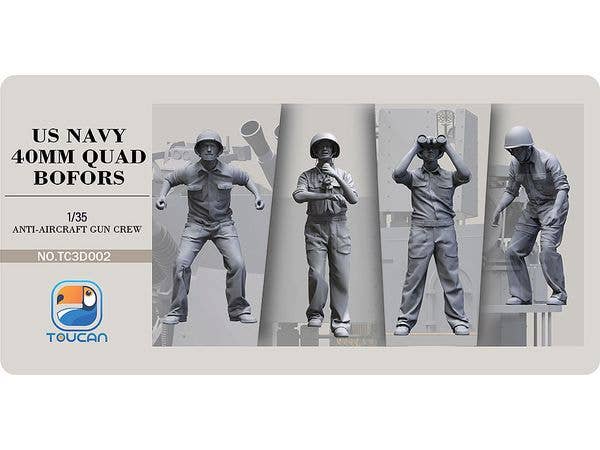 US Navy 40mm Quad Bofors Anti-Aircraft Gun Crew 2