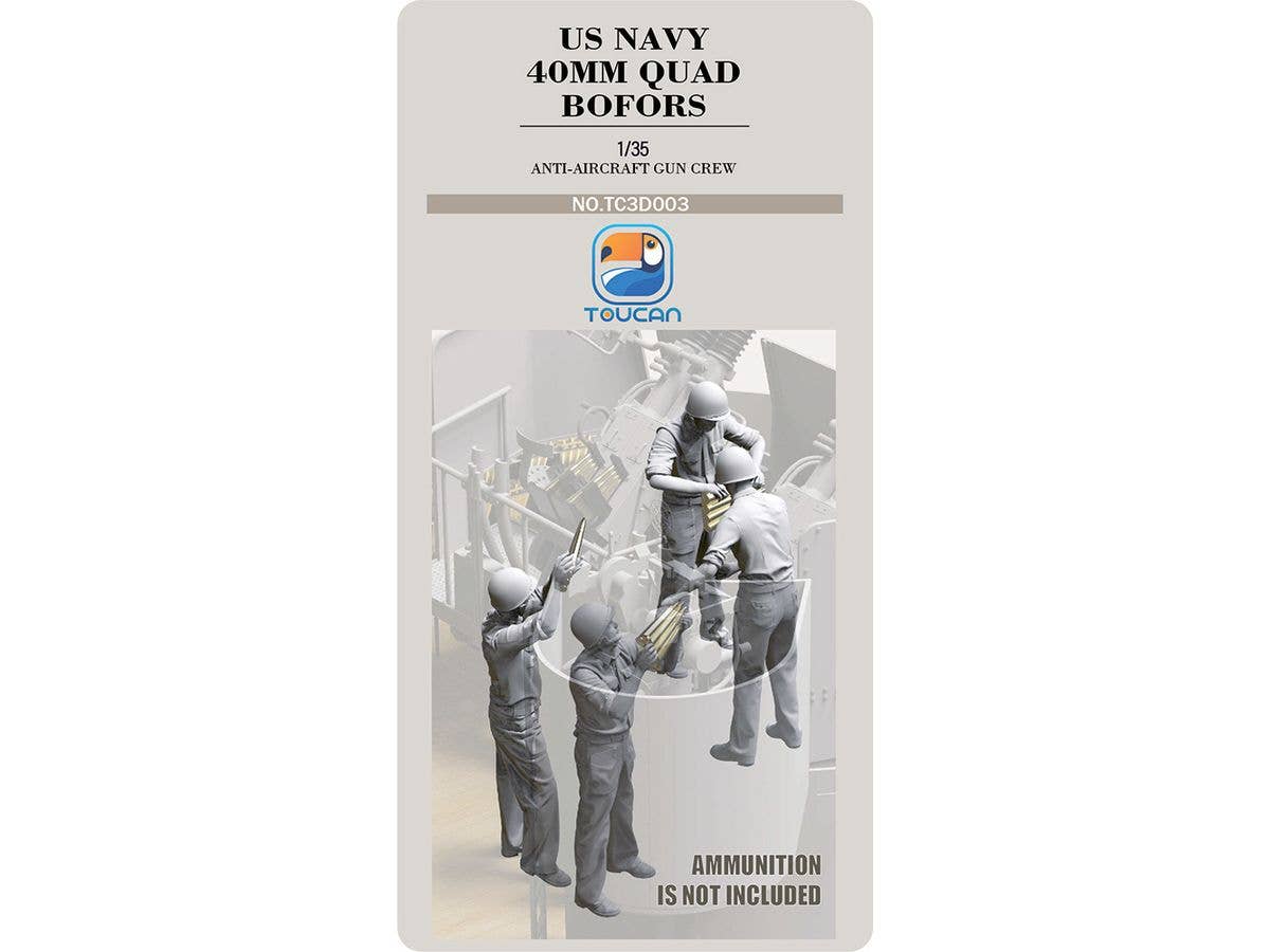 US Navy 40mm Quad Bofors Anti-Aircraft Gun Crew 3