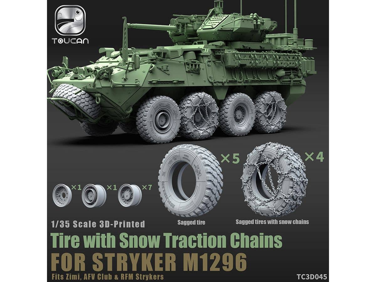 Snow Chain Tire for Stryker M1296