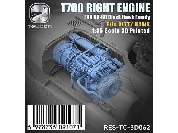 3D Printed T700 Right Engine Part