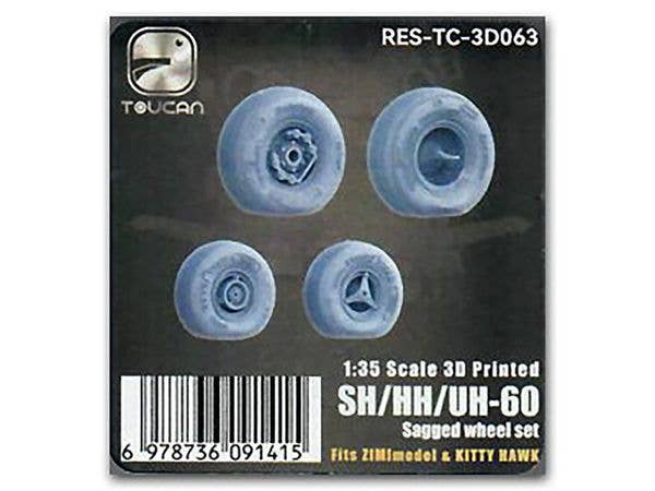 3D Printed Weighted Wheel Set for SH-60/HH-60/UH-60