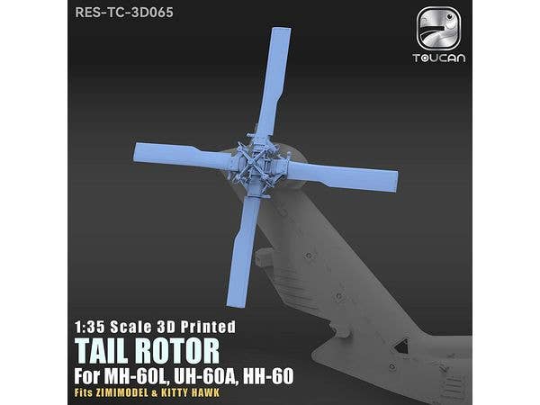 3D Printed Tail Rotor for MH-60L/UH-60A/HH-60 Black Hawk