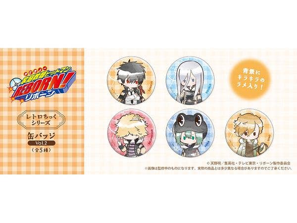 Katekyo Hitman REBORN!: Retro-style Can Badges Vol.2 1 Box 5pcs