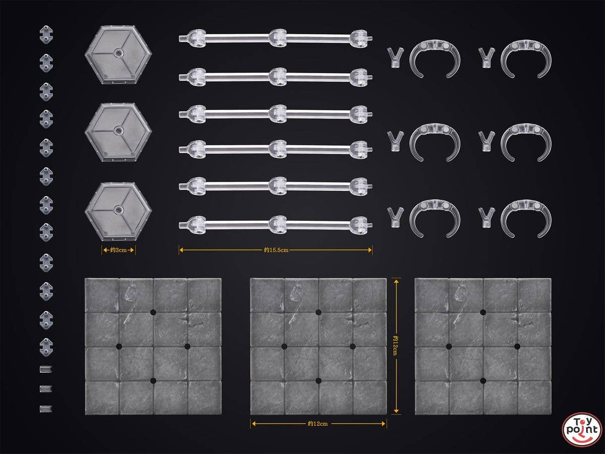 Cobblestone-Style Display Base Set for Figure
