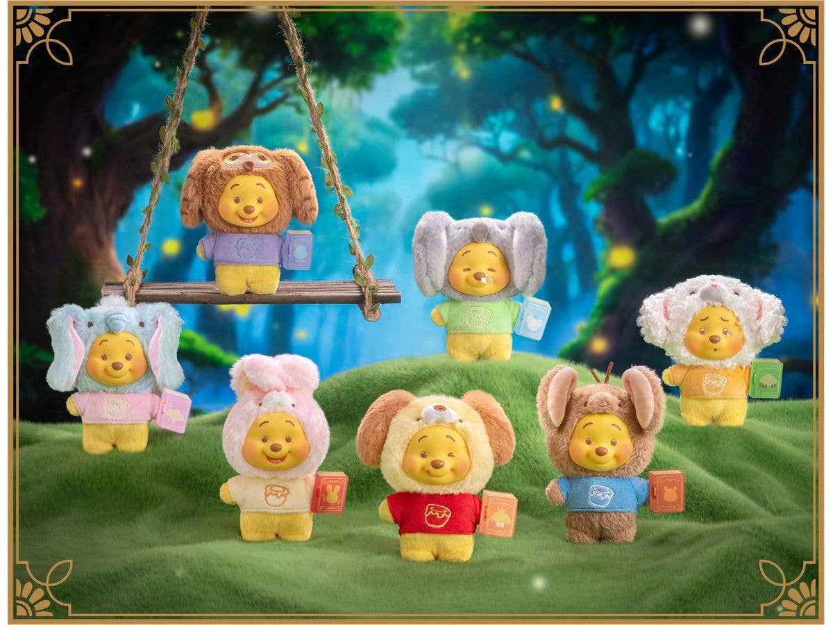 Disney Winnie the Pooh Animal Storybook Plush Charm Blind Box 1Box 6pcs