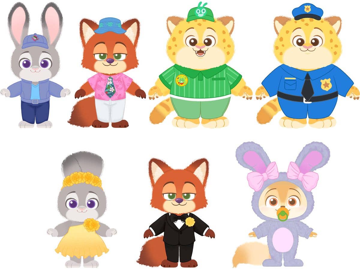 Disney Zootopia 2 New Journeys Collection Series Plush Charm Blind Box 1Box 6pcs