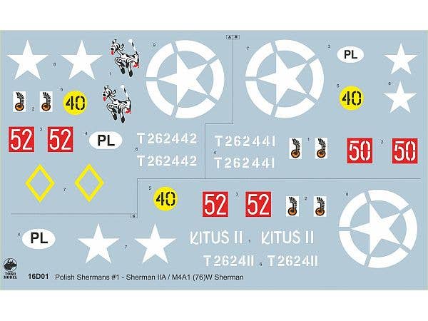 Polish Shermans vol.1 - Sherman IIA / M4A1 (76)W Sherman