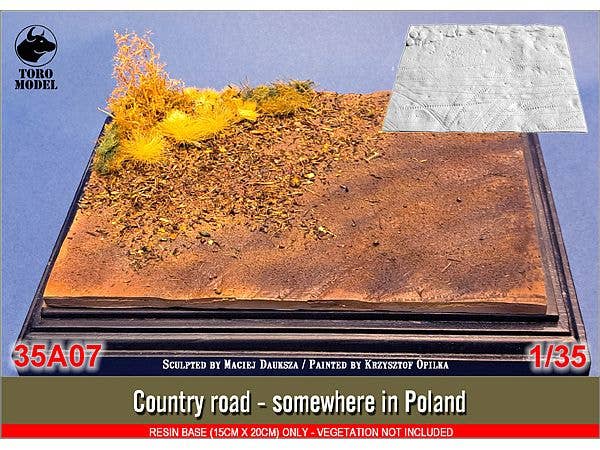 Country Road Somewhere in Poland (Resin Base 15x20cm) Resin Base only