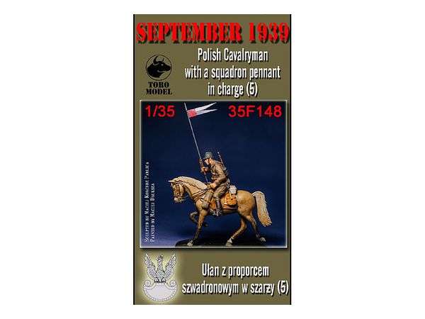 September 1939 - Polish Cavalryman with a squadron pennant in charge (5)