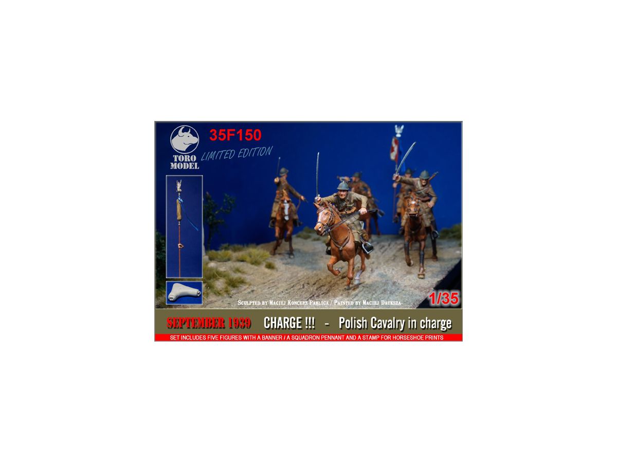 September 1939 - Charge!!! - Polish Cavalry on charge (5 figurines)