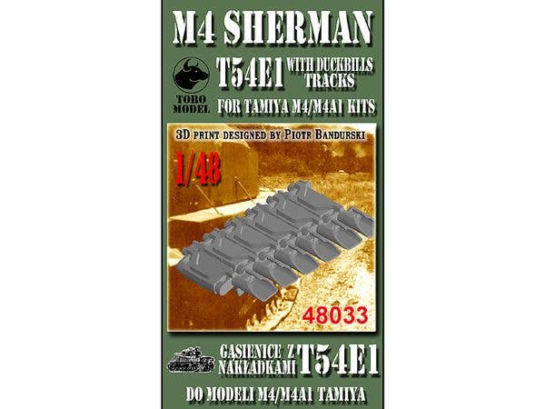 T54E1 Tracks with Duckbills- set for one model, for Tamiya M4/M4A1 kits